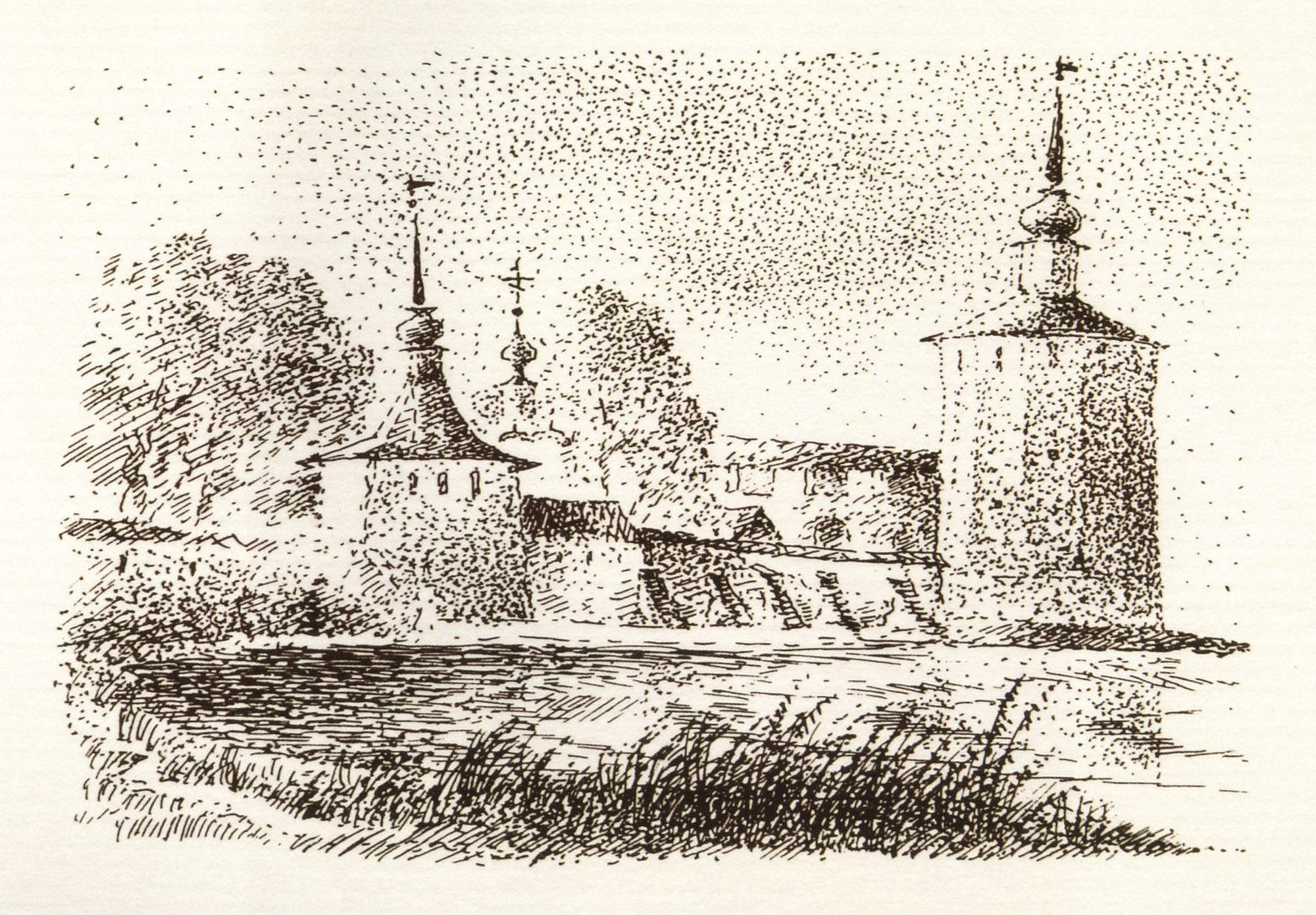 Кириллово Белозерский монастырь гравюра